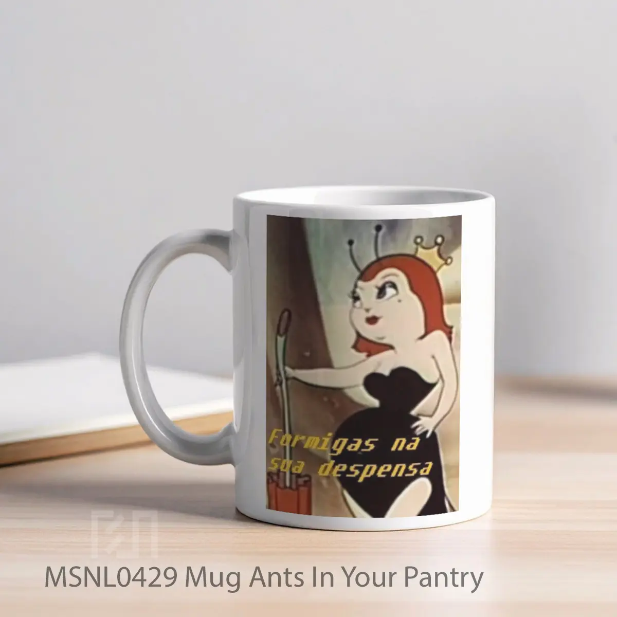 Mug Ants In Your Pantry Gelas Keramik Tema Film MSNL0429 - Tampak Kiri