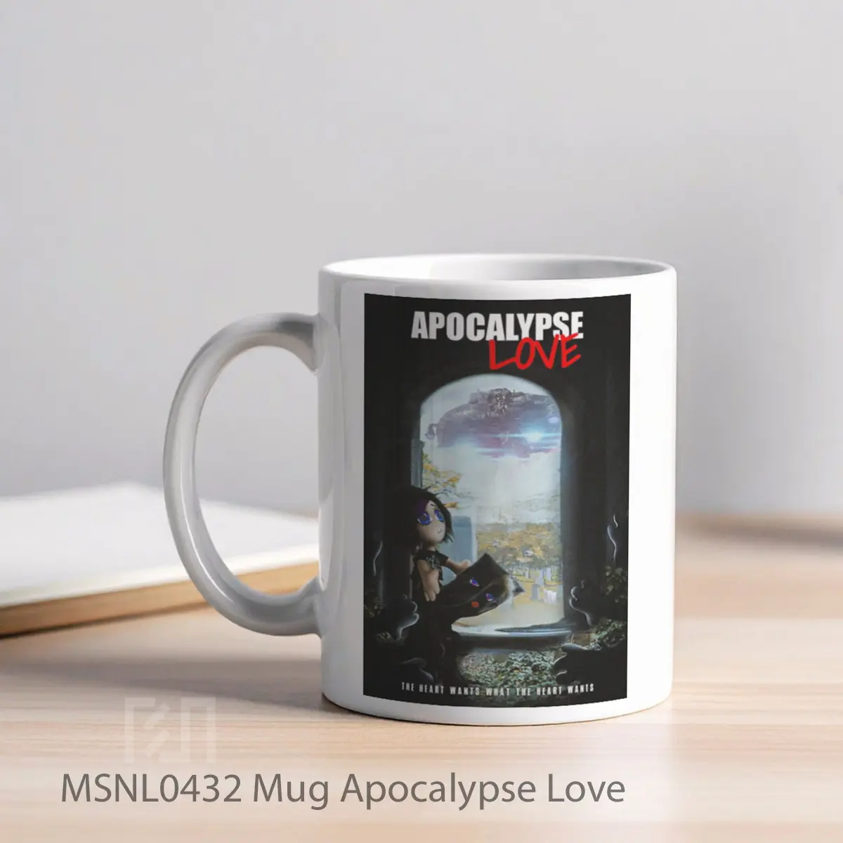 Mug Apocalypse Love Gelas Keramik Tema Film MSNL0432 - Tampak Kiri