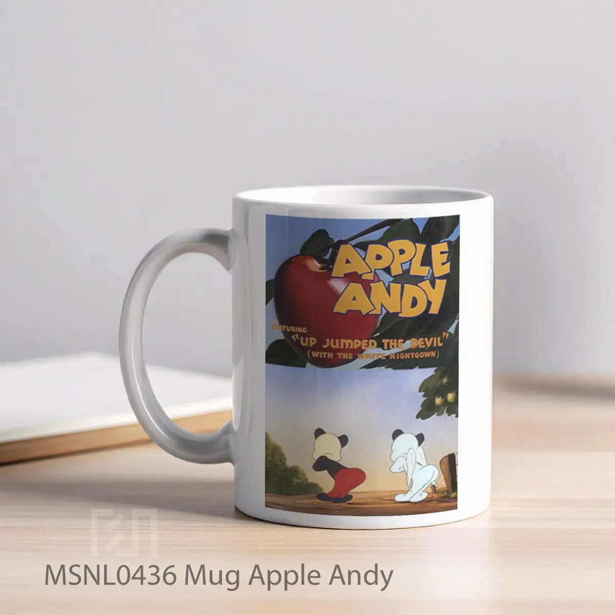 Mug Apple Andy Gelas Keramik Tema Film MSNL0436 - Tampak Kiri