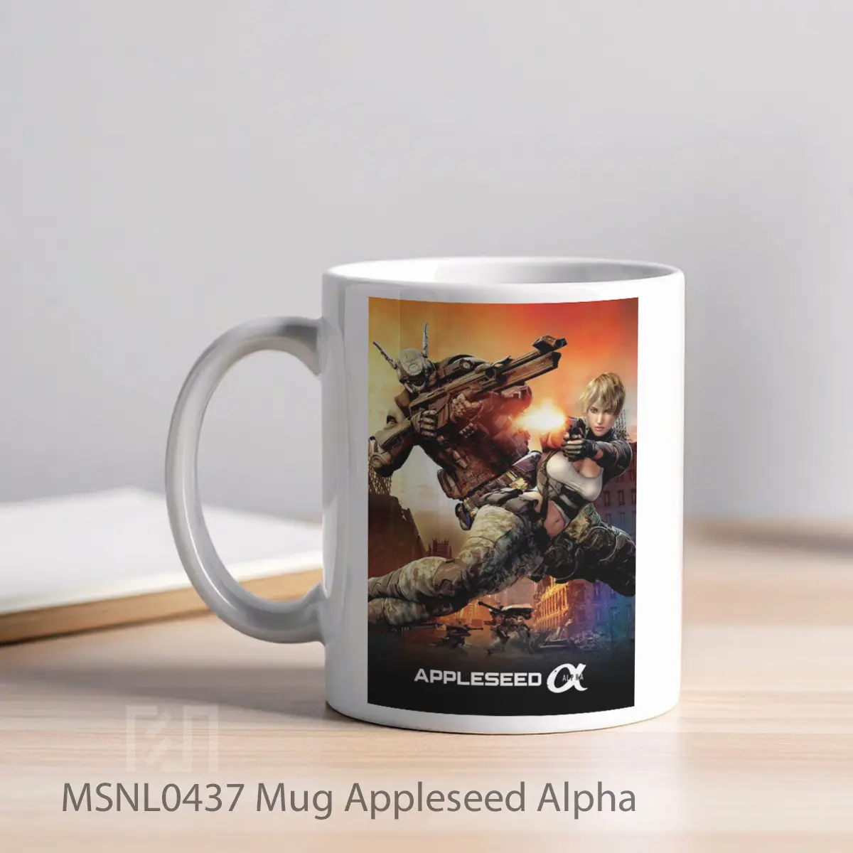 Mug Appleseed Alpha Gelas Keramik Tema Film MSNL0437 - Tampak Kiri