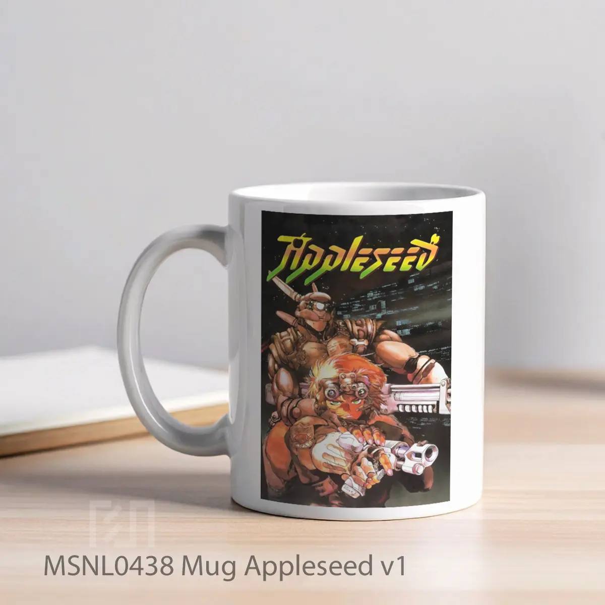 Mug Appleseed V1 Gelas Keramik Tema Film MSNL0438 - Tampak Kiri