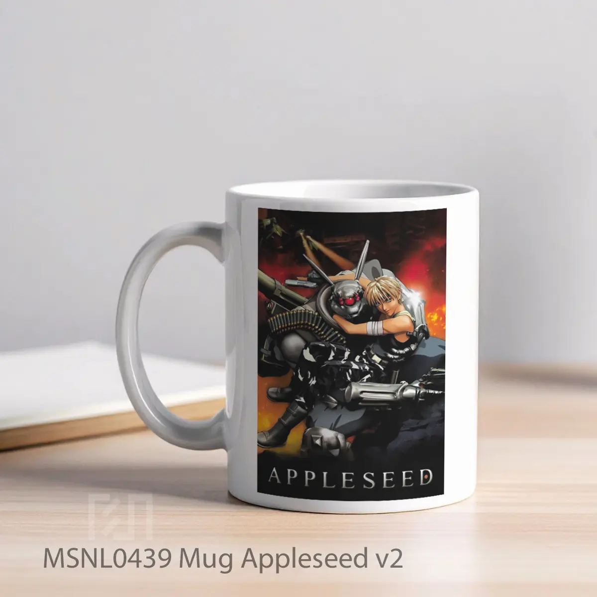 Mug Appleseed V2 Gelas Keramik Tema Film MSNL0439 - Tampak Kiri