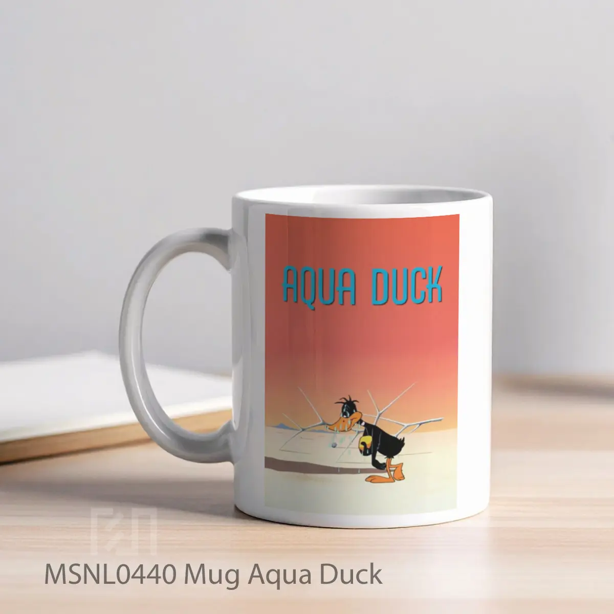 Mug Aqua Duck Gelas Keramik Tema Film MSNL0440 - Tampak Kiri