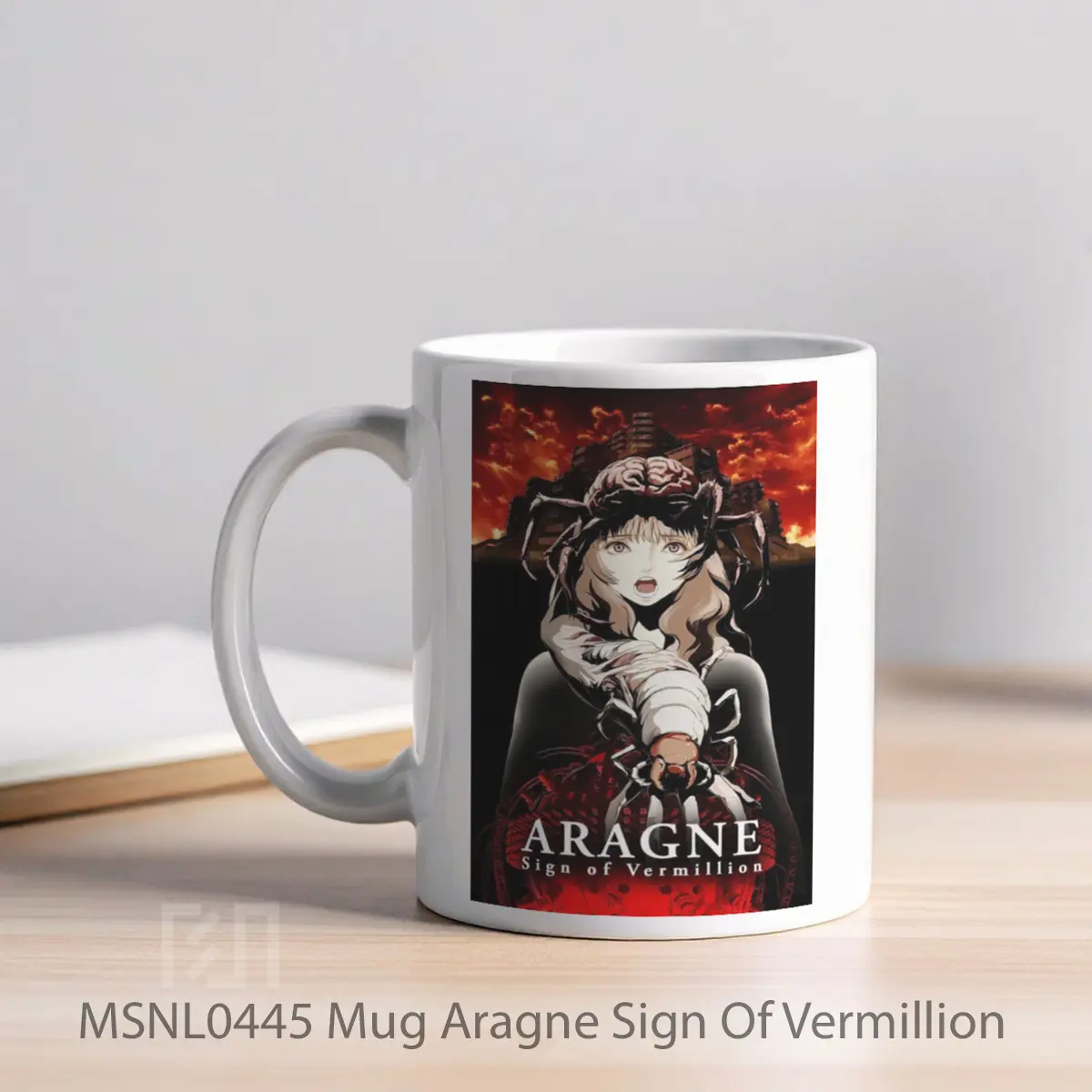 Mug Aragne Sign Of Vermillion Gelas Keramik Tema Film MSNL0445 - Tampak Kiri