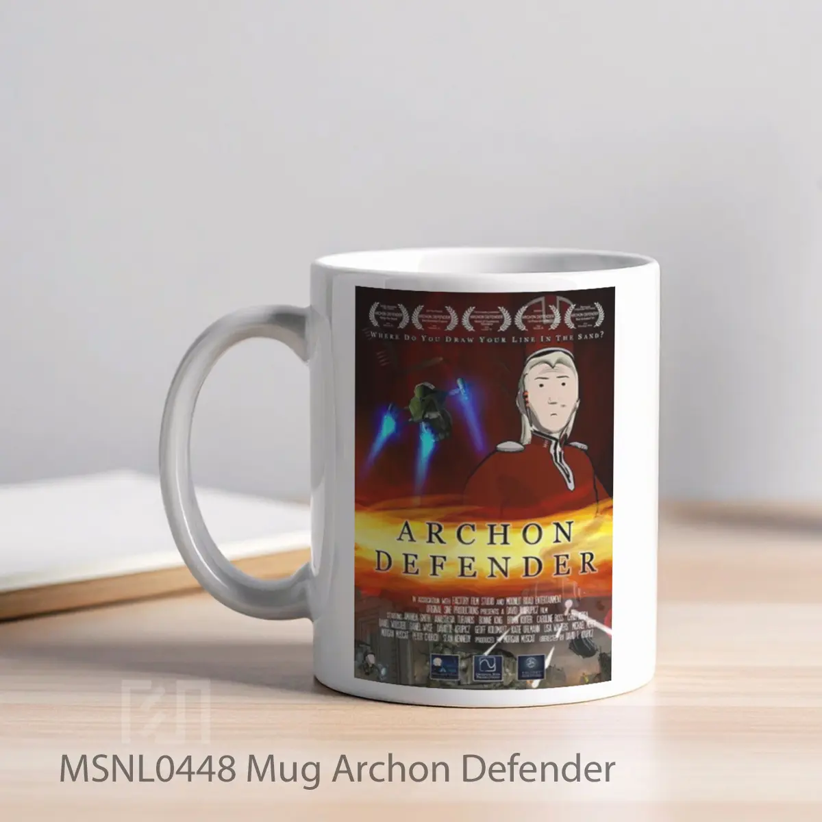 Mug Archon Defender Gelas Keramik Tema Film MSNL0448 - Tampak Kiri