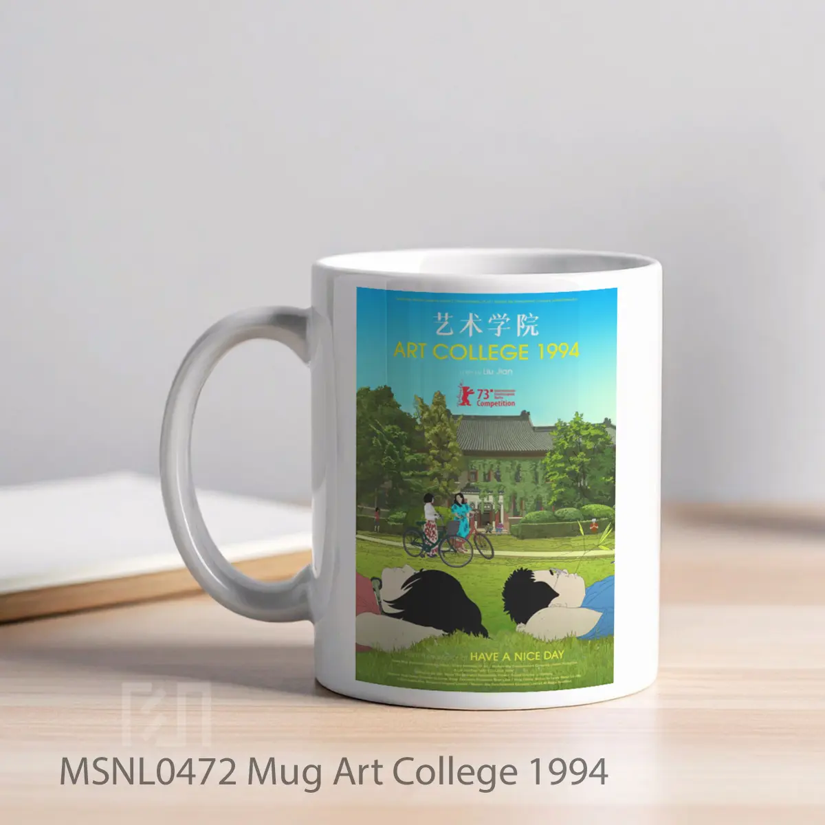 Mug Art College 1994 Gelas Keramik Tema Film MSNL0472 - Tampak Kiri