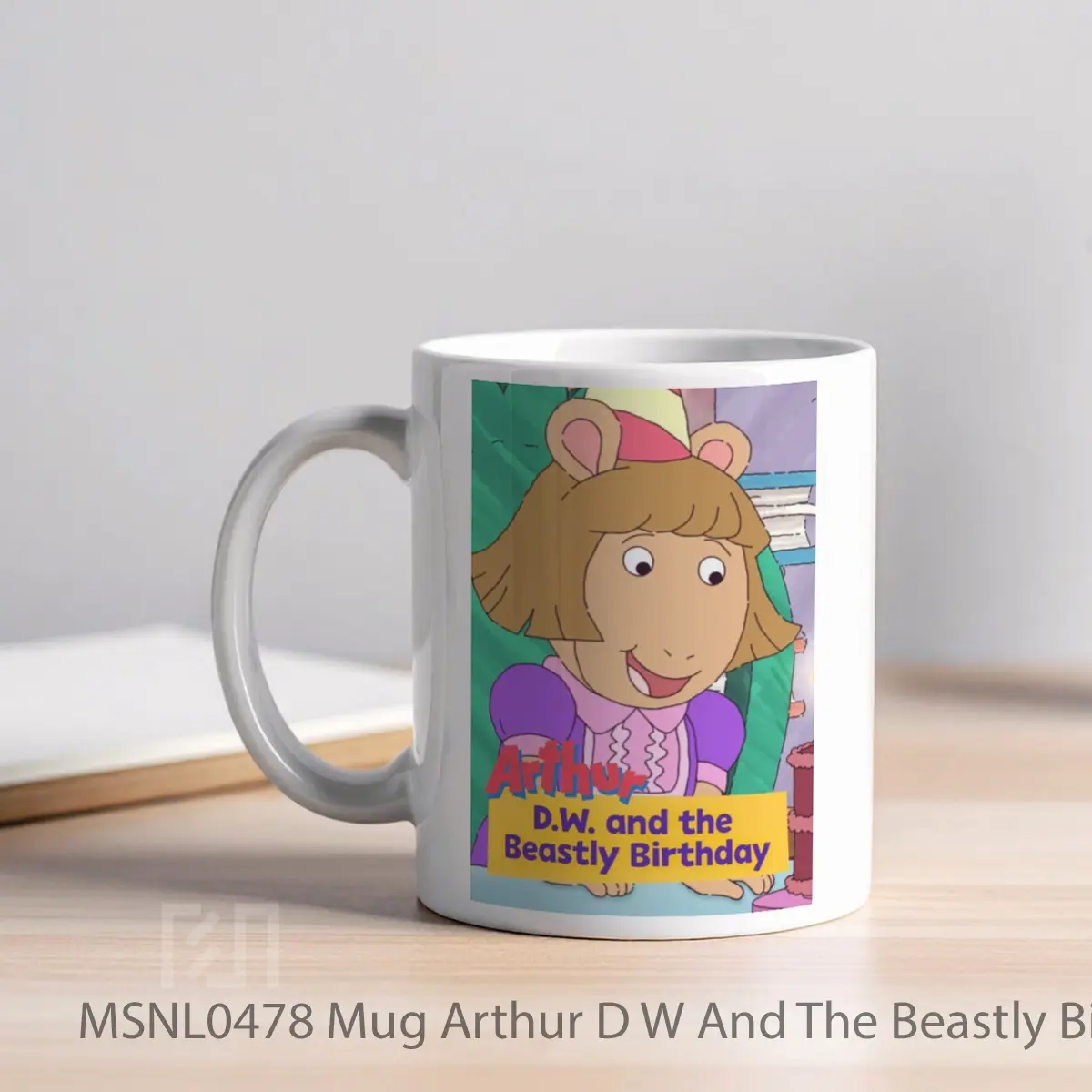 Mug Arthur D W And The Beastly Birthday Gelas Keramik Tema Film MSNL0478 - Tampak Kiri