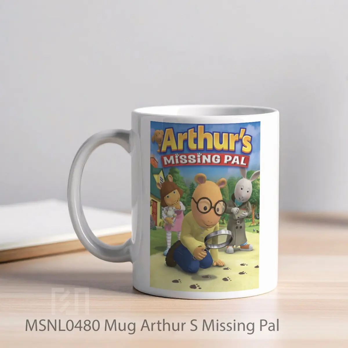 Mug Arthur S Missing Pal Gelas Keramik Tema Film MSNL0480 - Tampak Kiri