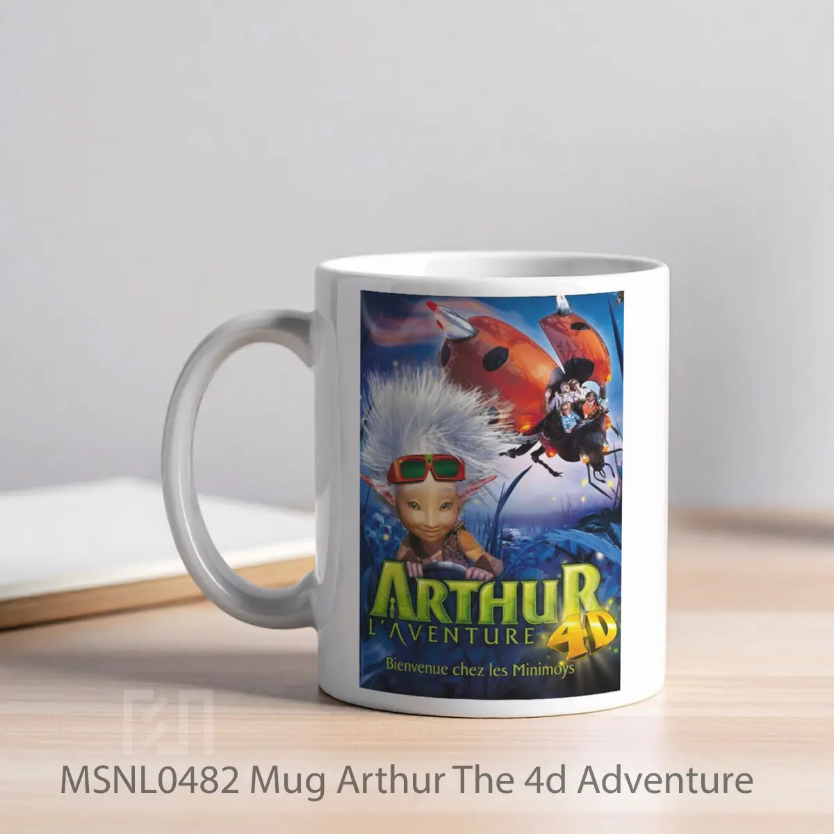 Mug Arthur The 4d Adventure Gelas Keramik Tema Film MSNL0482 - Tampak Kiri
