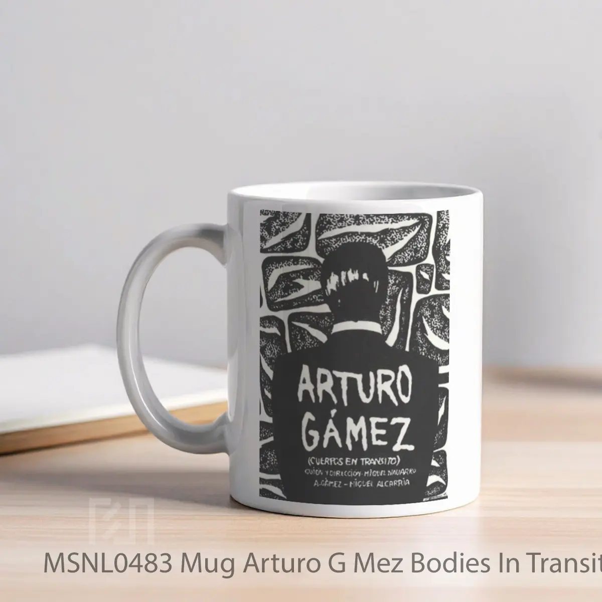Mug Arturo G Mez Bodies In Transit Gelas Keramik Tema Film MSNL0483 - Tampak Kiri