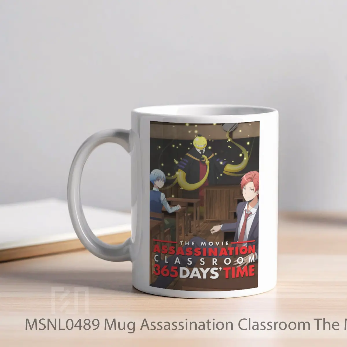 Mug Assassination Classroom The Movie 365 Days Time Gelas Keramik Tema Film MSNL0489 - Tampak Kiri