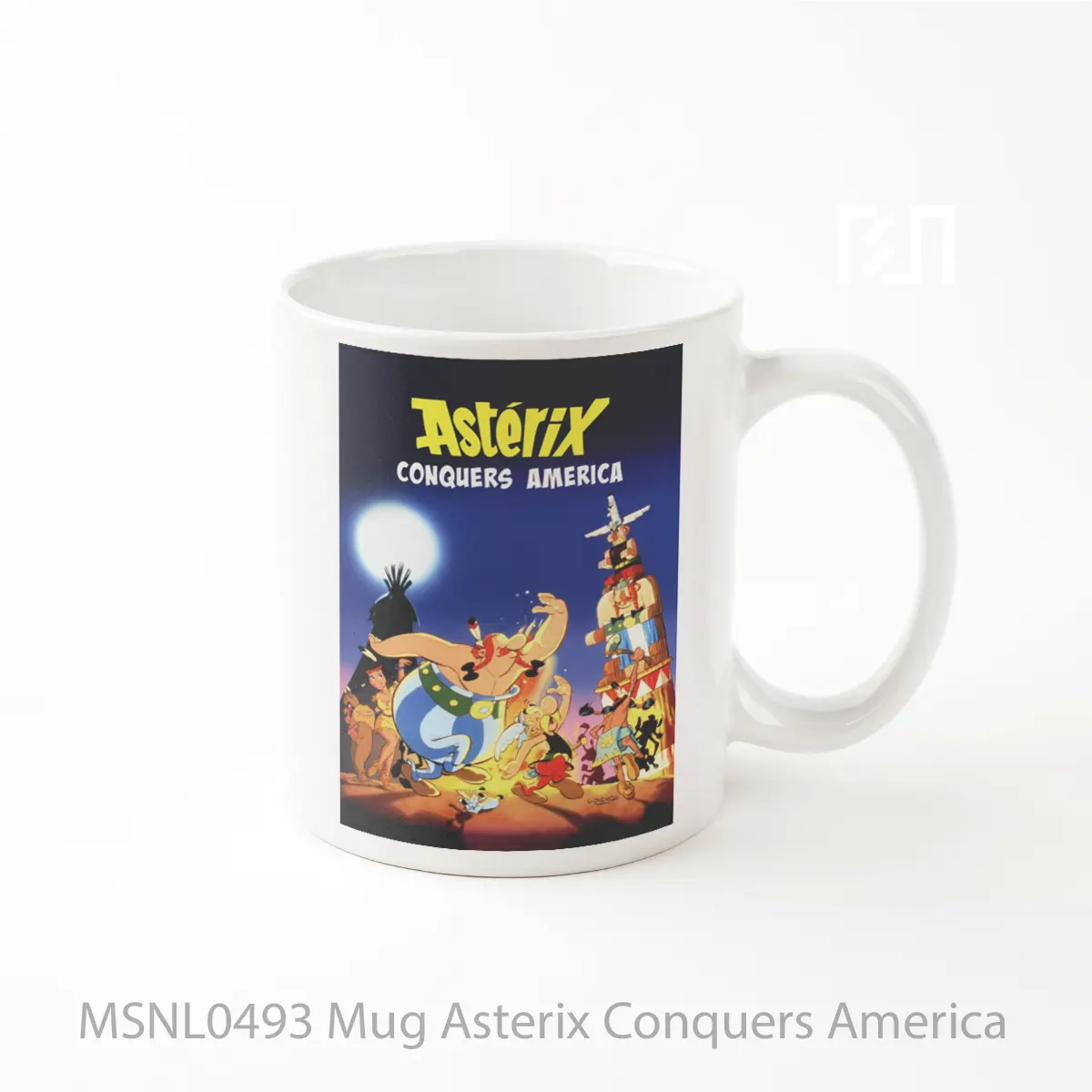 Mug Asterix Conquers America Gelas Keramik Tema Film MSNL0493