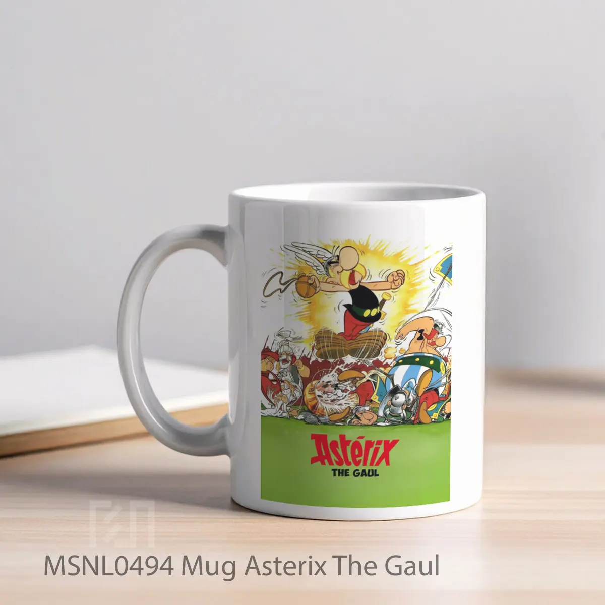 Mug Asterix The Gaul Gelas Keramik Tema Film MSNL0494 - Tampak Kiri