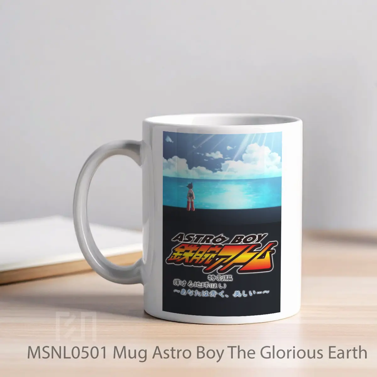 Mug Astro Boy The Glorious Earth Gelas Keramik Tema Film MSNL0501 - Tampak Kiri