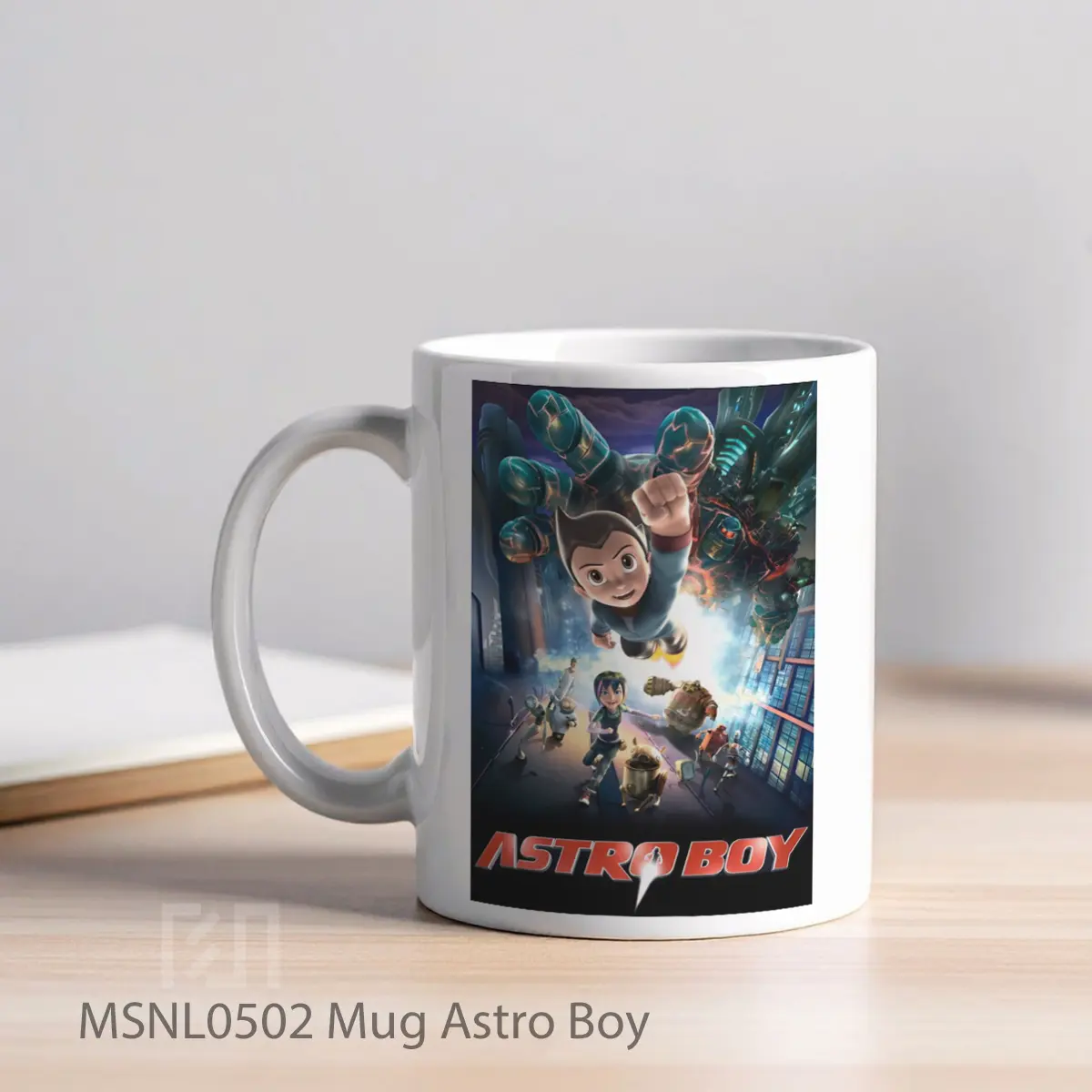 Mug Astro Boy Gelas Keramik Tema Film MSNL0502 - Tampak Kiri