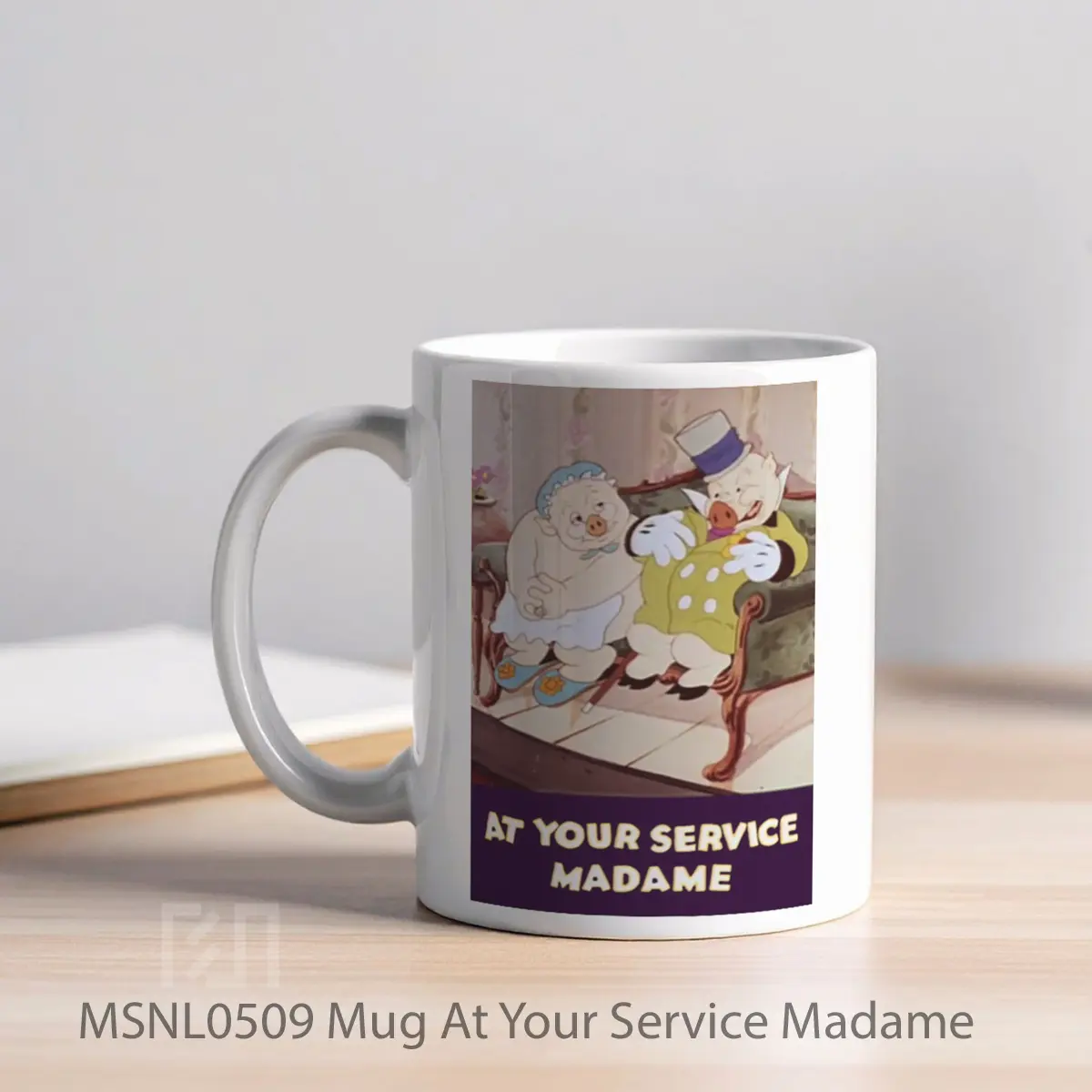 Mug At Your Service Madame Gelas Keramik Tema Film MSNL0509 - Tampak Kiri
