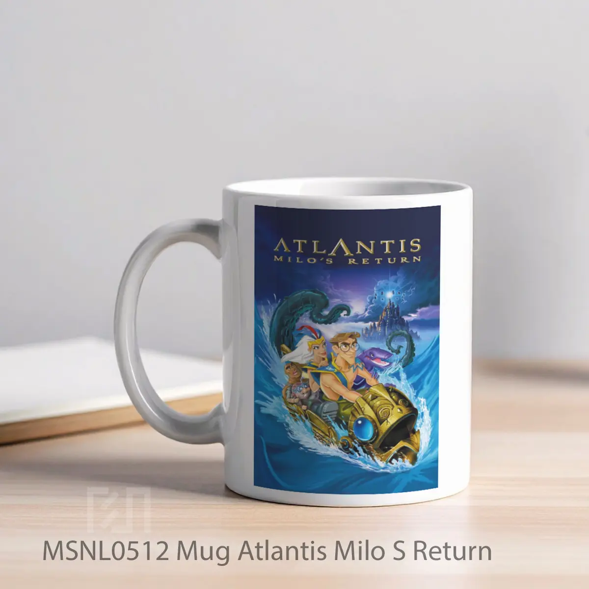 Mug Atlantis Milo S Return Gelas Keramik Tema Film MSNL0512 - Tampak Kiri