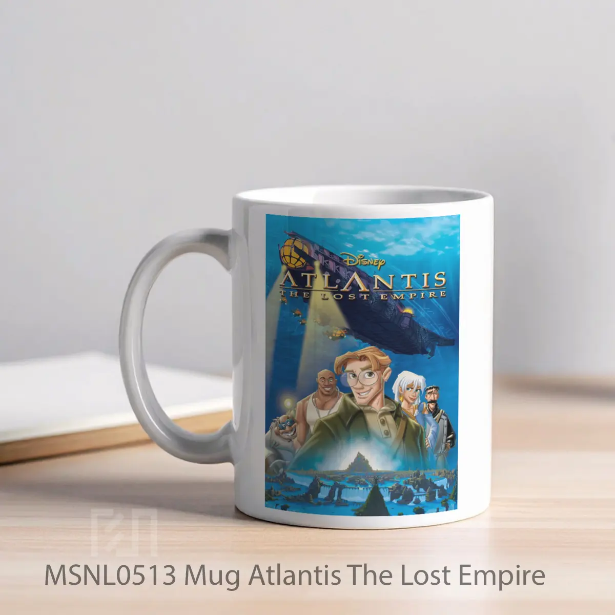 Mug Atlantis The Lost Empire Gelas Keramik Tema Film MSNL0513 - Tampak Kiri
