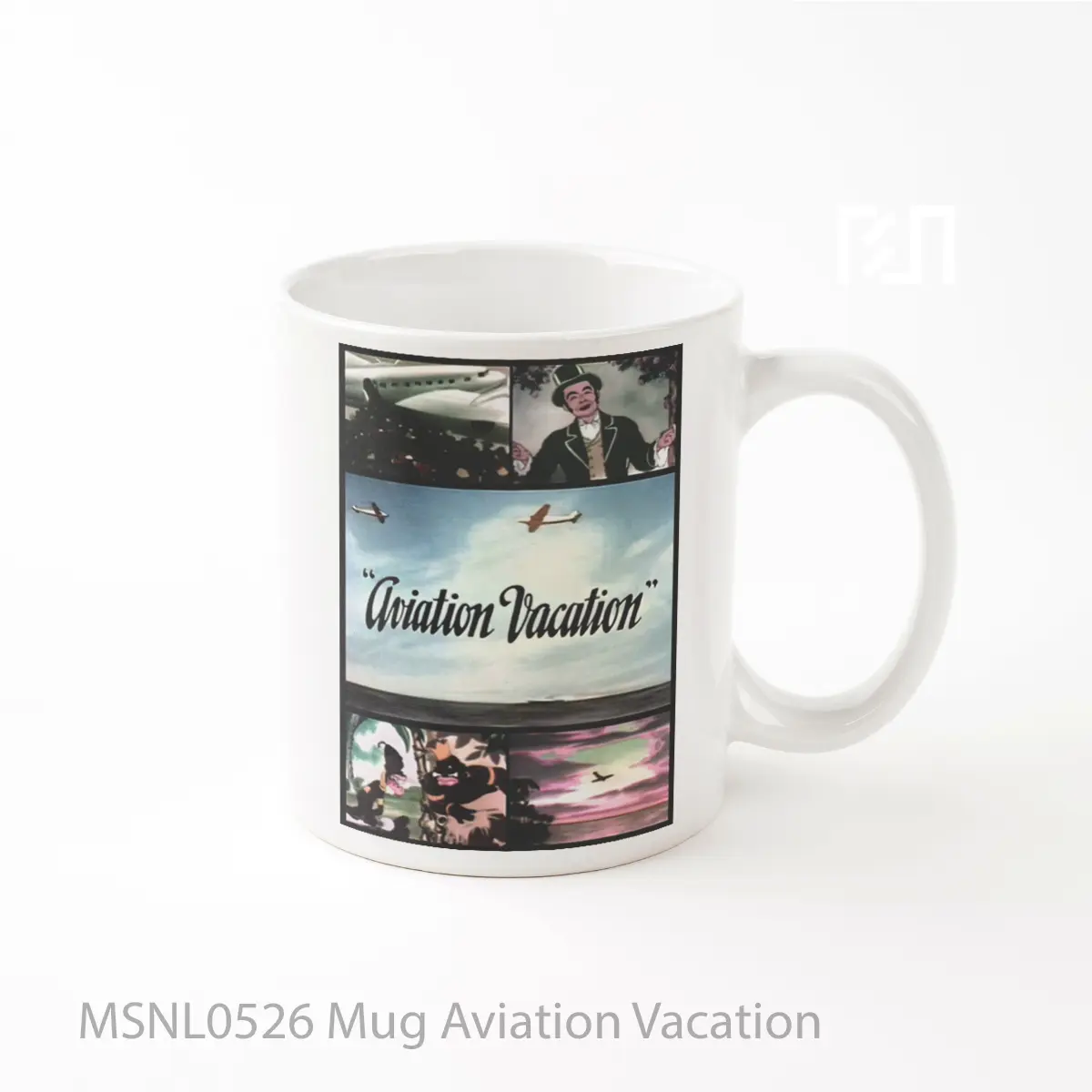 Mug Aviation Vacation Gelas Keramik Tema Film MSNL0526