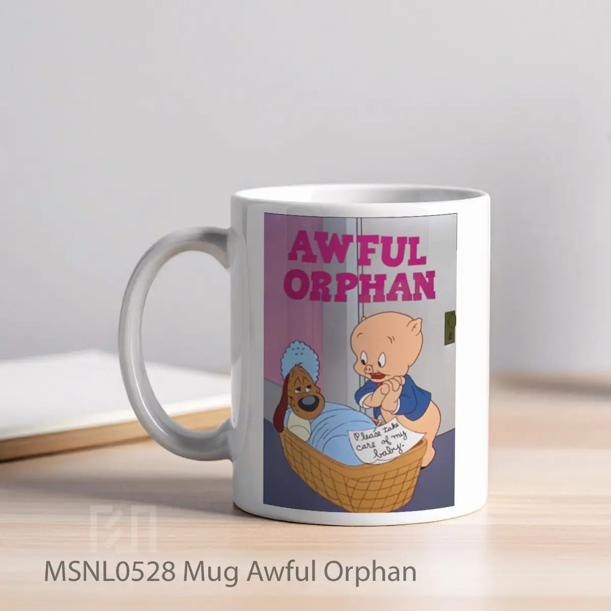 Mug Awful Orphan Gelas Keramik Tema Film MSNL0528 - Tampak Kiri
