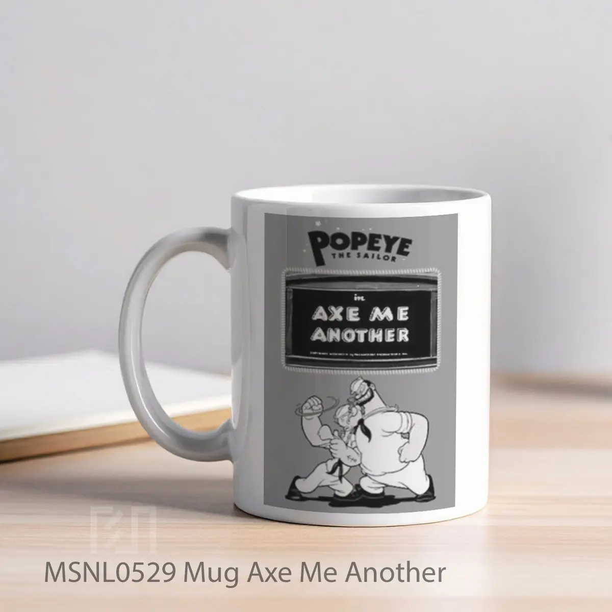 Mug Axe Me Another Gelas Keramik Tema Film MSNL0529 - Tampak Kiri
