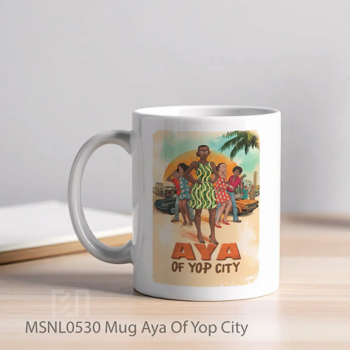 Mug Aya Of Yop City Gelas Keramik Tema Film MSNL0530 - Tampak Kiri