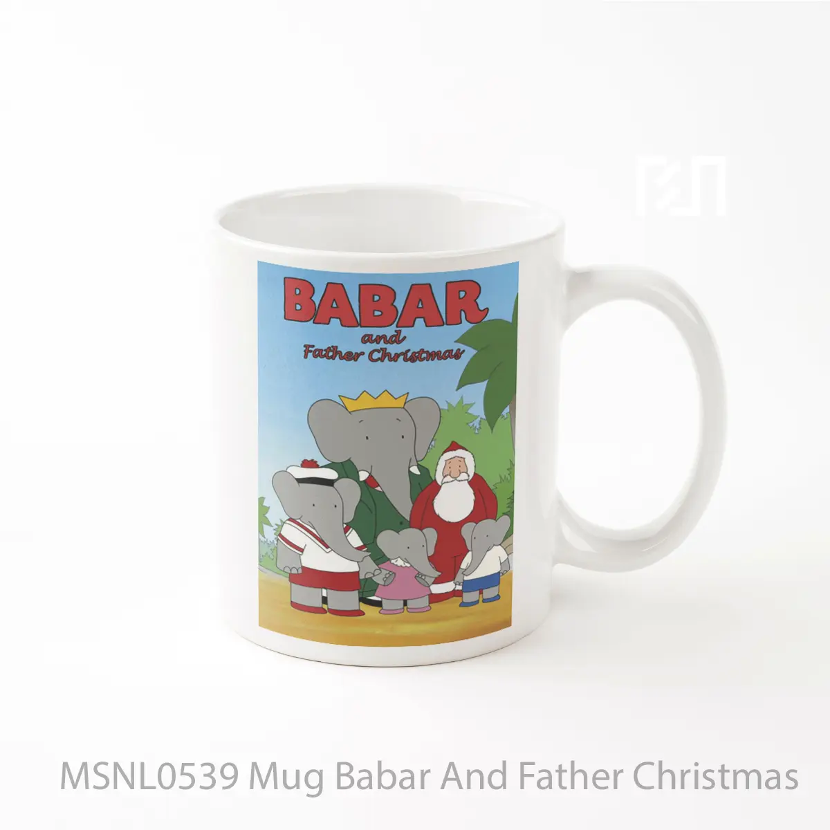 Mug Babar And Father Christmas Gelas Keramik Tema Film MSNL0539