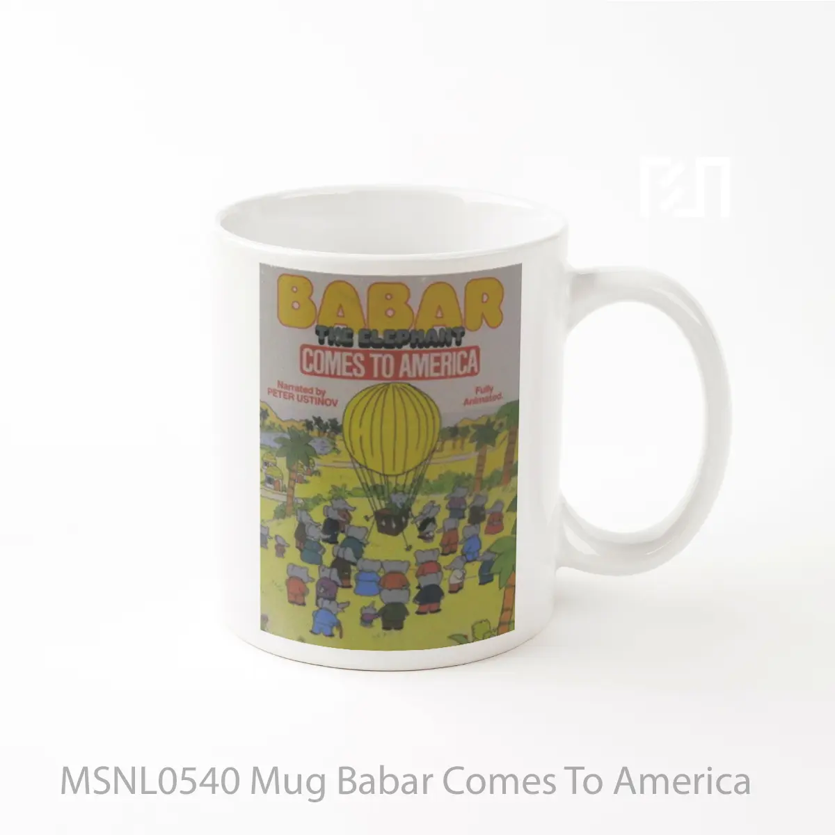 Mug Babar Comes To America Gelas Keramik Tema Film MSNL0540