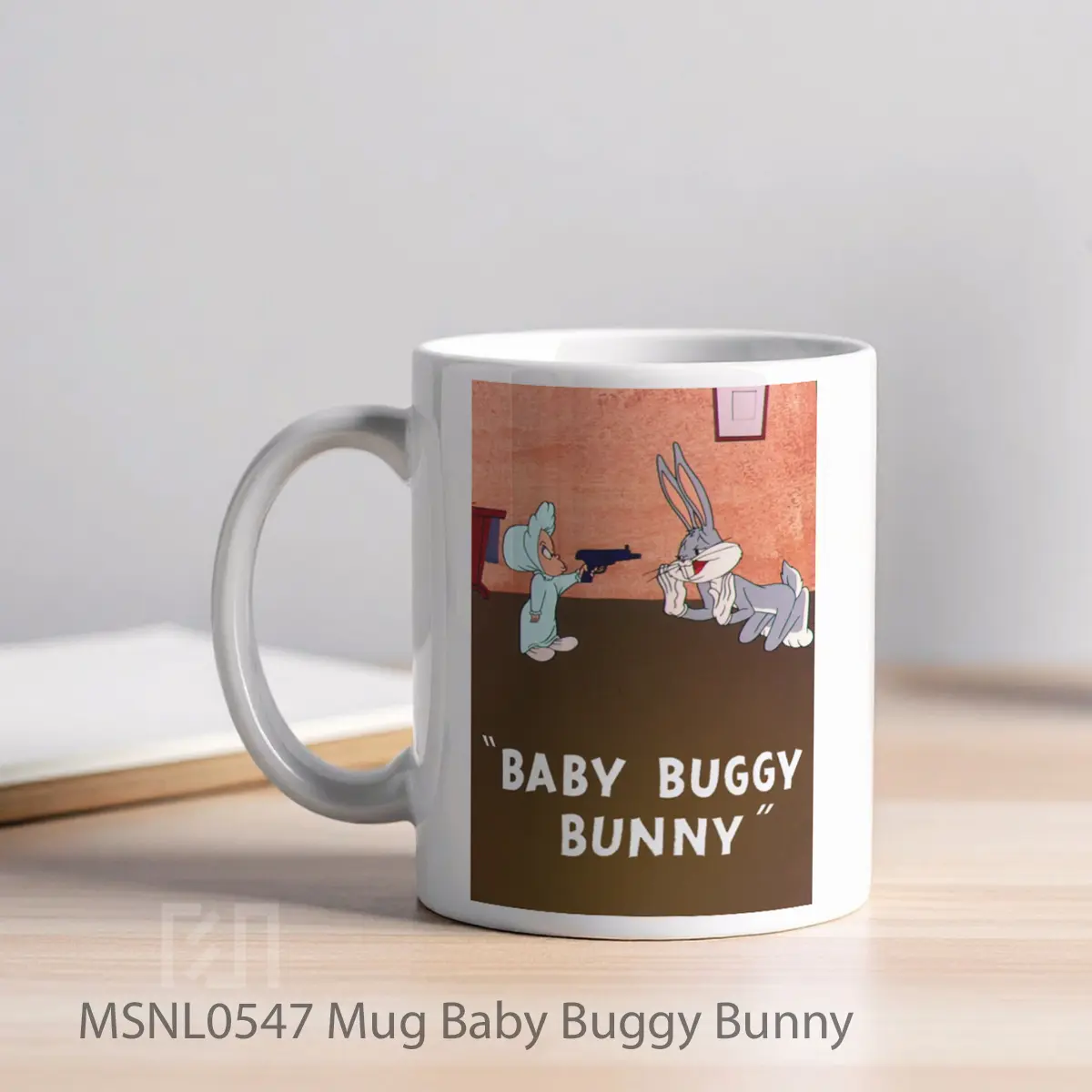Mug Baby Buggy Bunny Gelas Keramik Tema Film MSNL0547 - Tampak Kiri