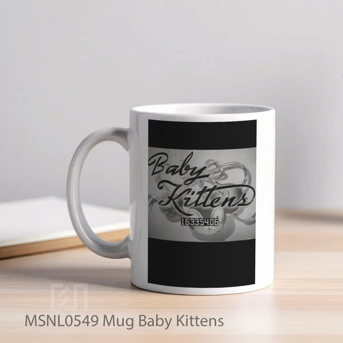 Mug Baby Kittens Gelas Keramik Tema Film MSNL0549 - Tampak Kiri