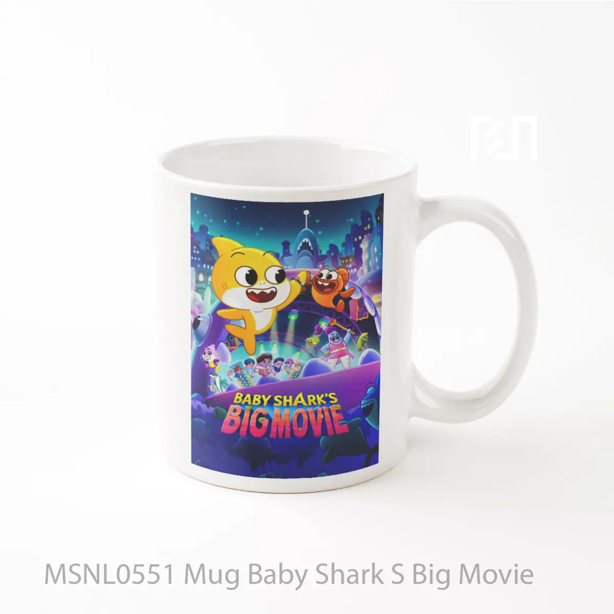Mug Baby Shark S Big Movie Gelas Keramik Tema Film MSNL0551