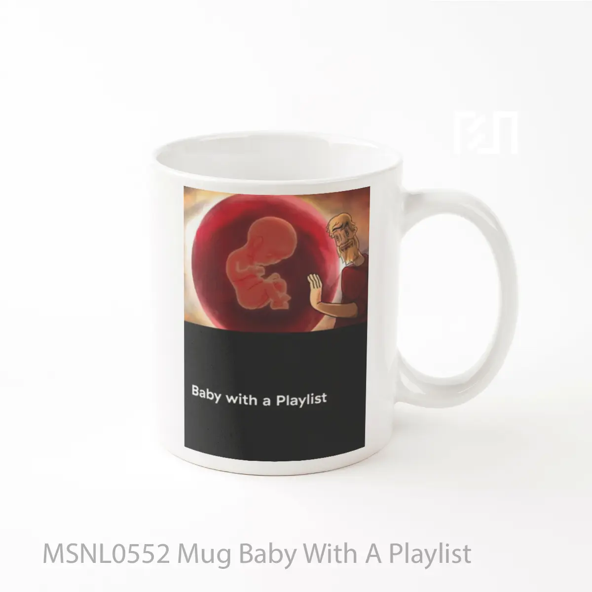 Mug Baby With A Playlist Gelas Keramik Tema Film MSNL0552