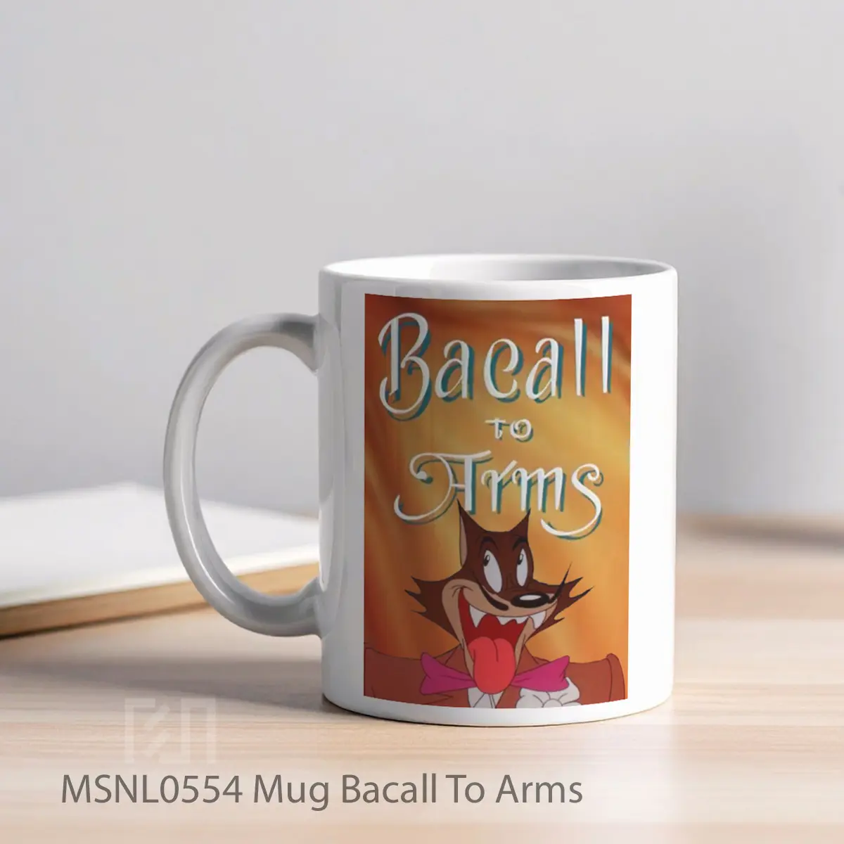 Mug Bacall To Arms Gelas Keramik Tema Film MSNL0554 - Tampak Kiri