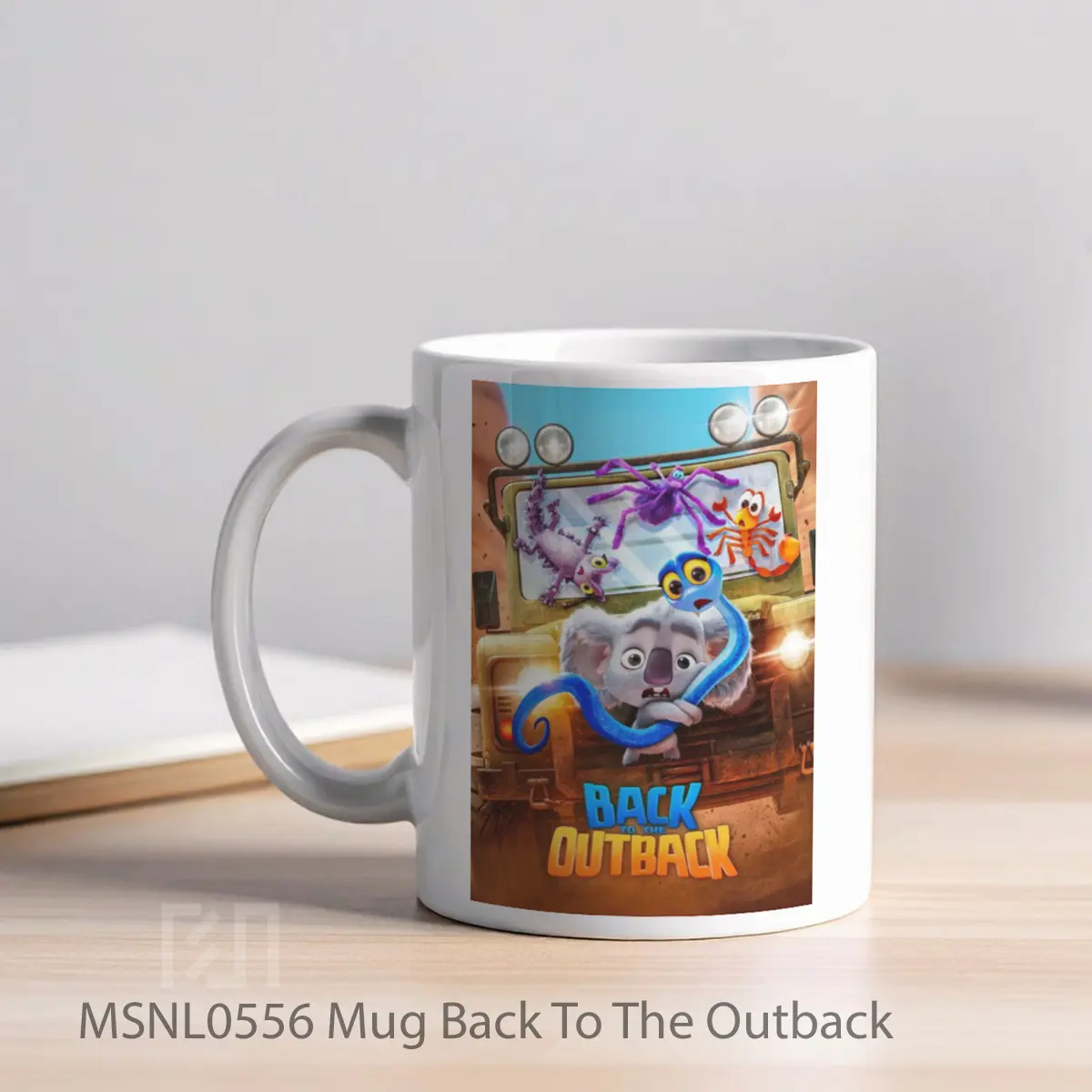 Mug Back To The Outback Gelas Keramik Tema Film MSNL0556 - Tampak Kiri