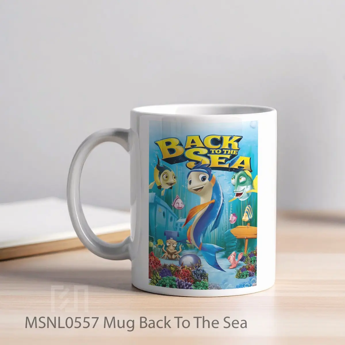 Mug Back To The Sea Gelas Keramik Tema Film MSNL0557 - Tampak Kiri