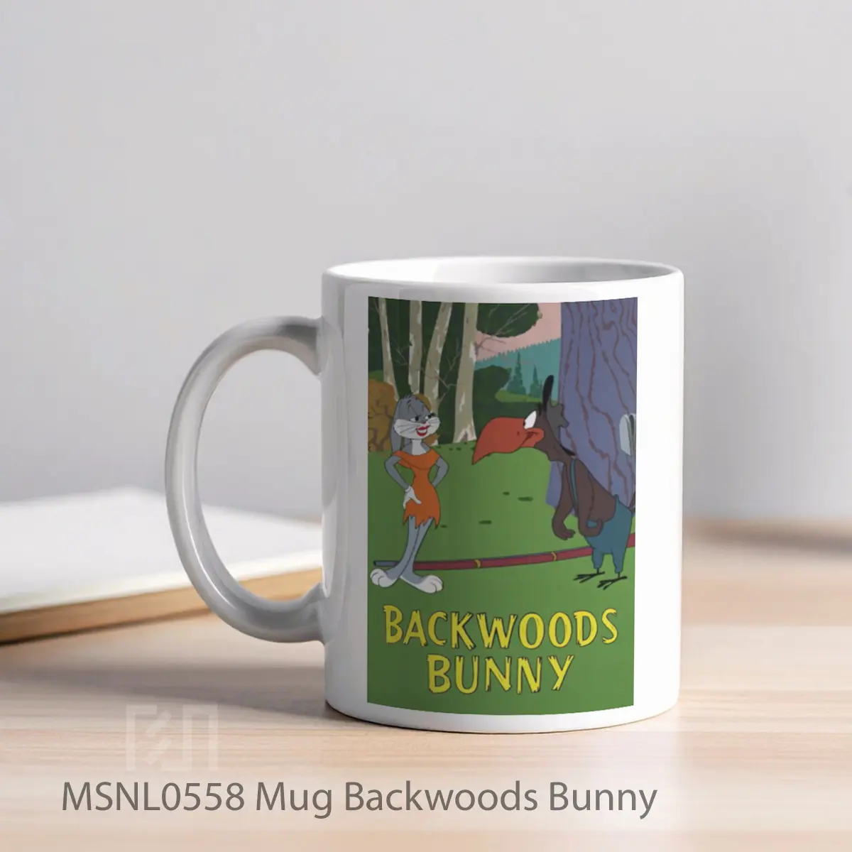 Mug Backwoods Bunny Gelas Keramik Tema Film MSNL0558 - Tampak Kiri
