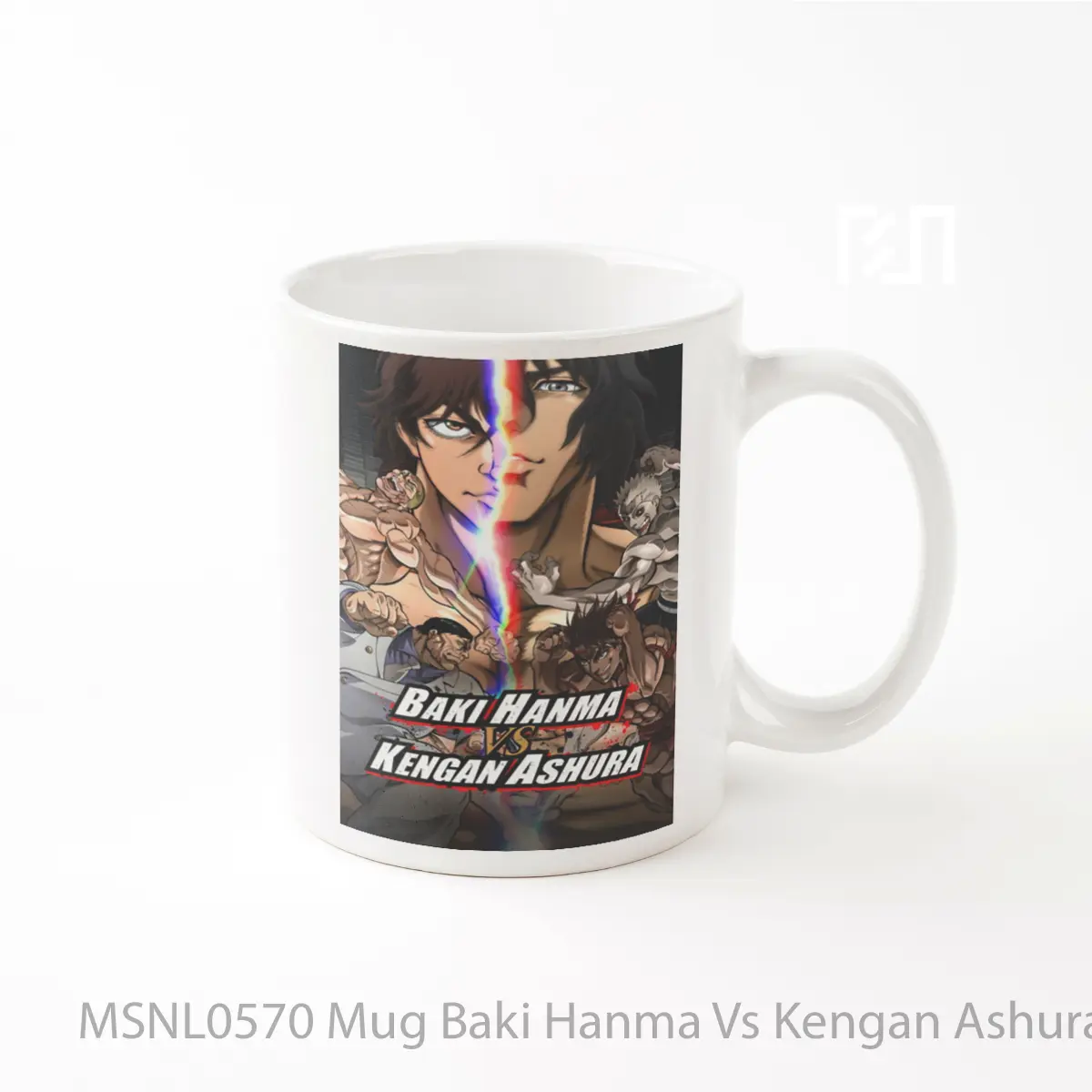 Mug Baki Hanma Vs Kengan Ashura Gelas Keramik Tema Film MSNL0570