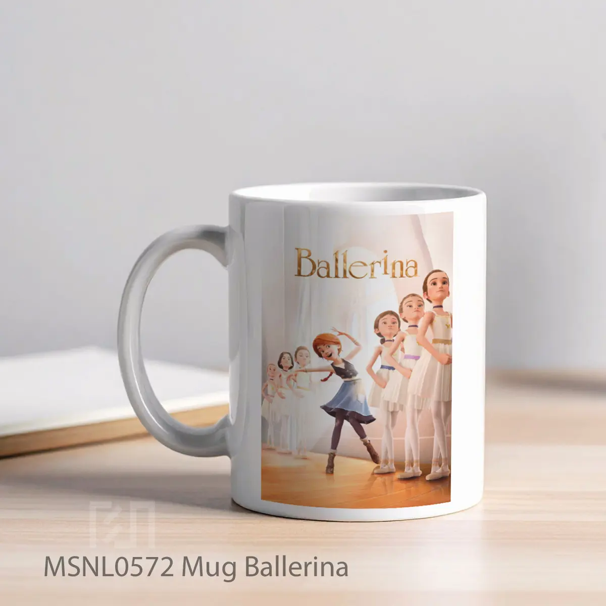 Mug Ballerina Gelas Keramik Tema Film MSNL0572 - Tampak Kiri
