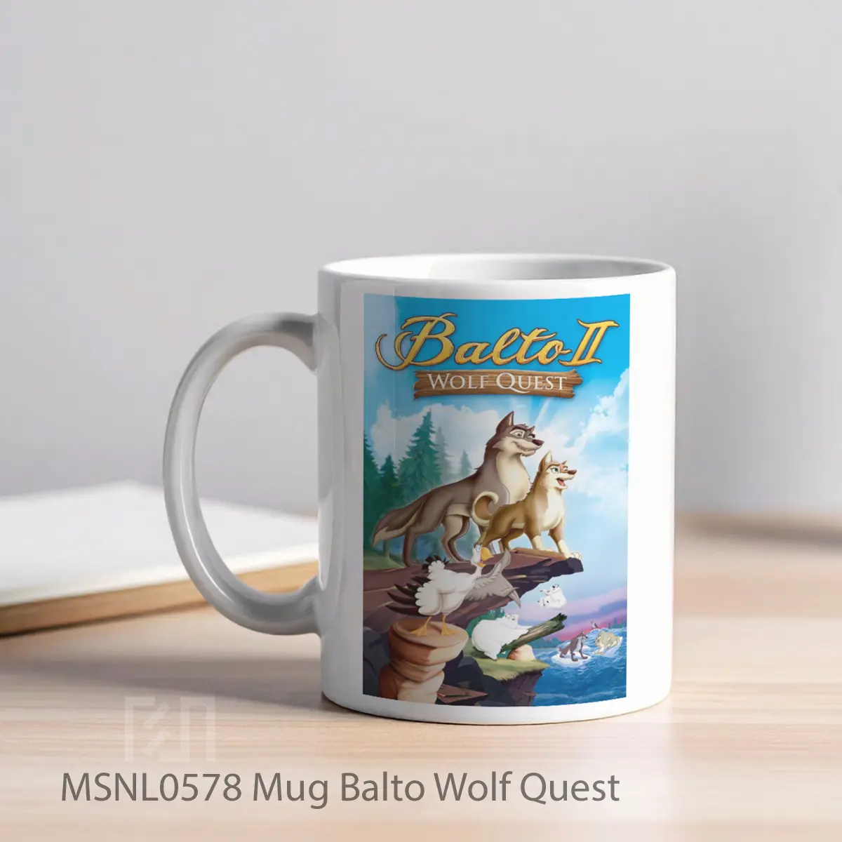 Mug Balto Wolf Quest Gelas Keramik Tema Film MSNL0578 - Tampak Kiri