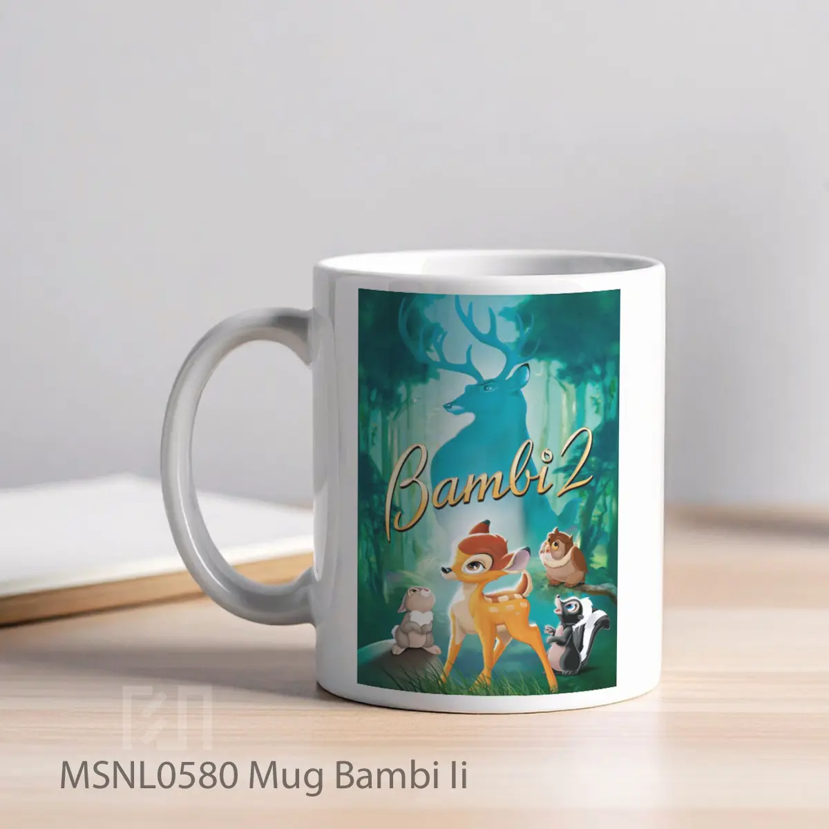 Mug Bambi Ii Gelas Keramik Tema Film MSNL0580 - Tampak Kiri