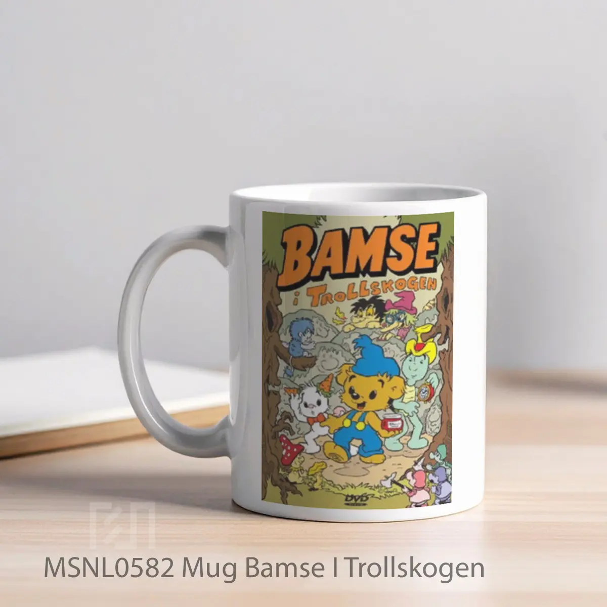 Mug Bamse I Trollskogen Gelas Keramik Tema Film MSNL0582 - Tampak Kiri