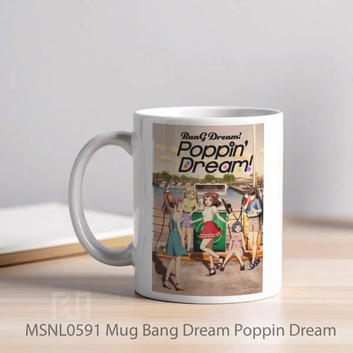 Mug Bang Dream Poppin Dream Gelas Keramik Tema Film MSNL0591 - Tampak Kiri