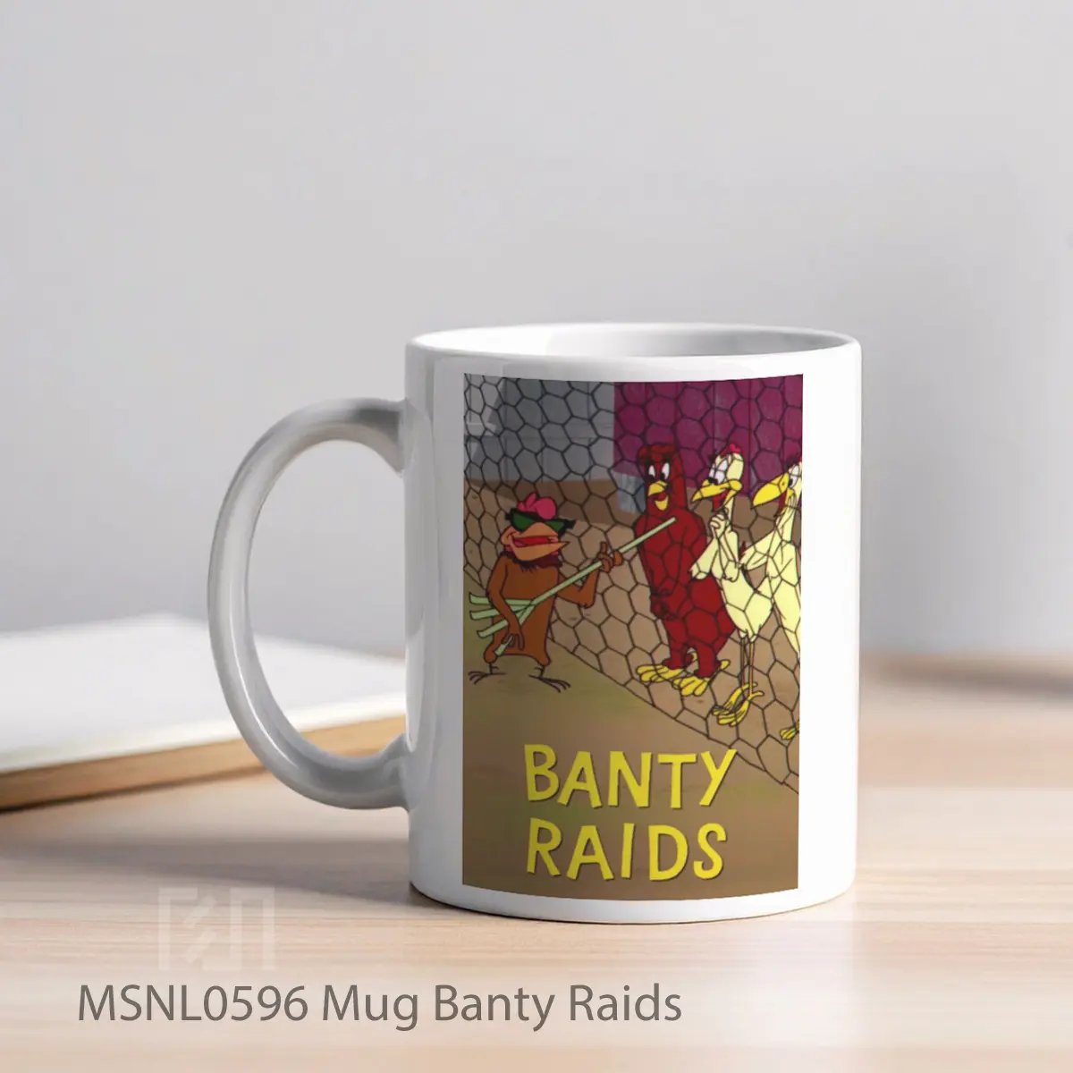 Mug Banty Raids Gelas Keramik Tema Film MSNL0596 - Tampak Kiri