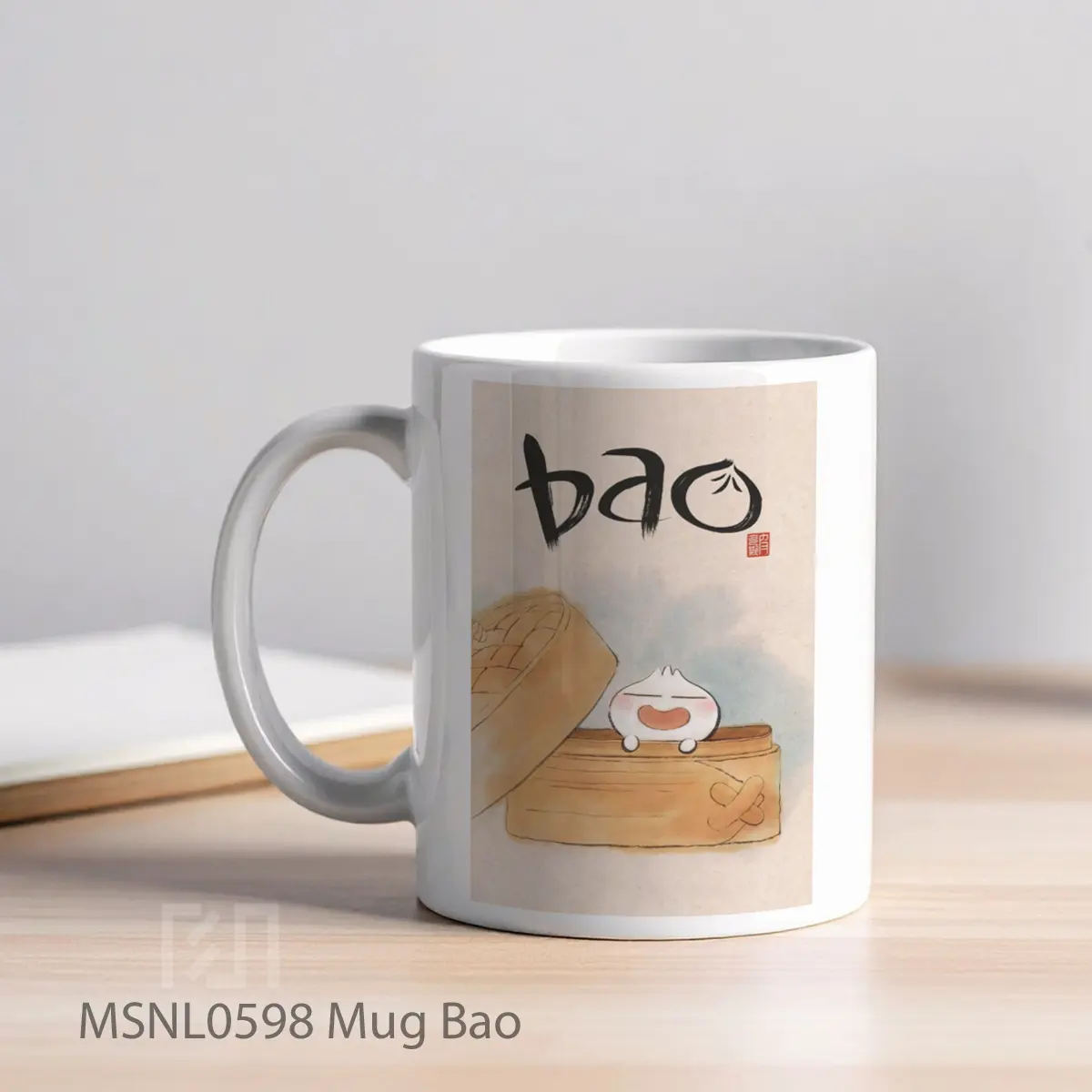 Mug Bao Gelas Keramik Tema Film MSNL0598 - Tampak Kiri