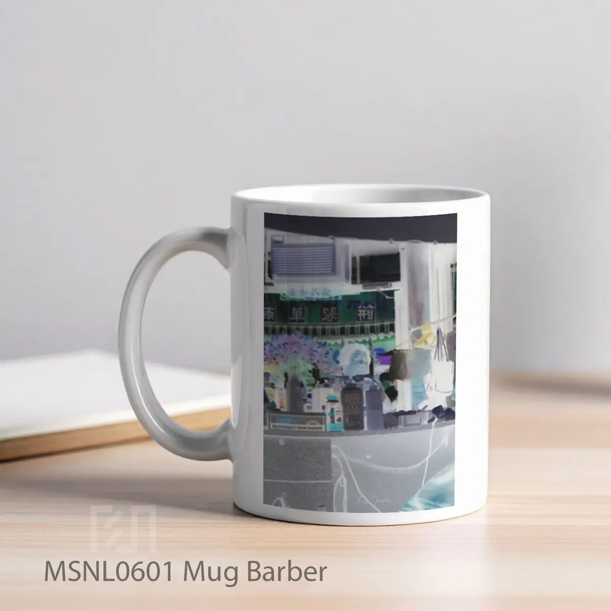 Mug Barber Gelas Keramik Tema Film MSNL0601 - Tampak Kiri