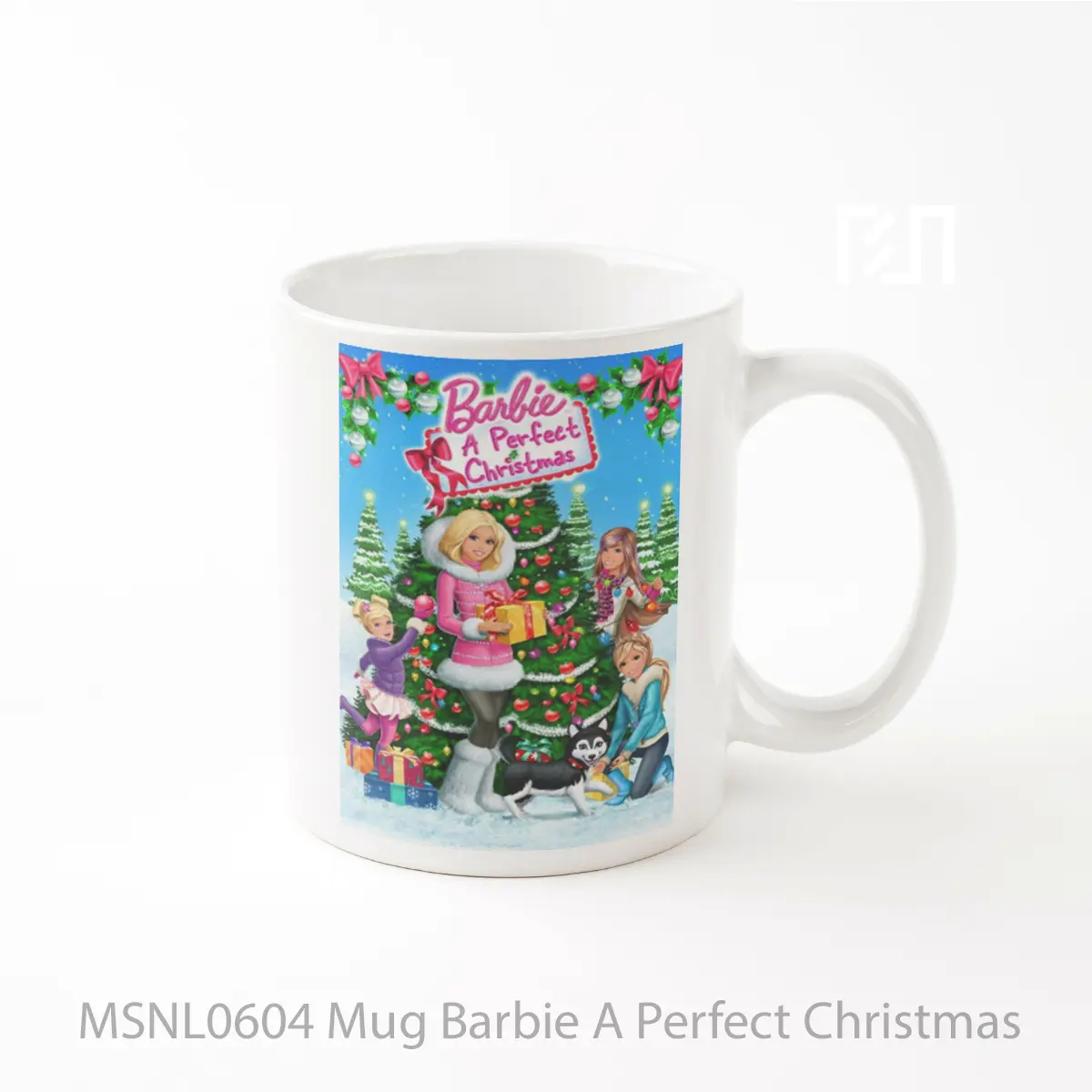 Mug Barbie A Perfect Christmas Gelas Keramik Tema Film MSNL0604