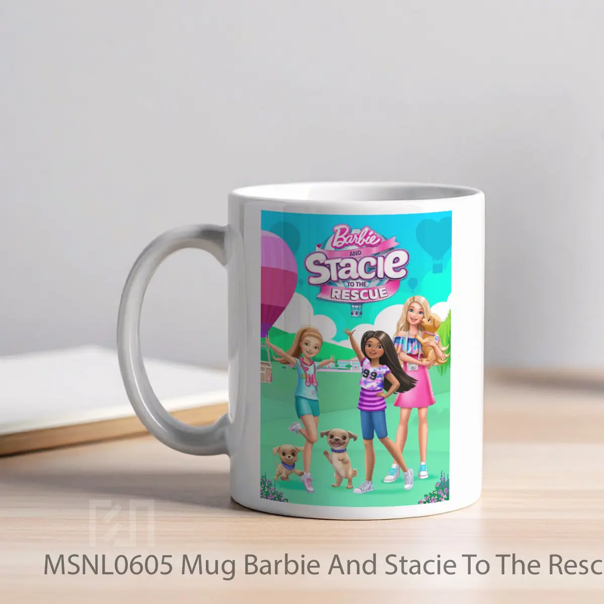 Mug Barbie And Stacie To The Rescue Gelas Keramik Tema Film MSNL0605 - Tampak Kiri