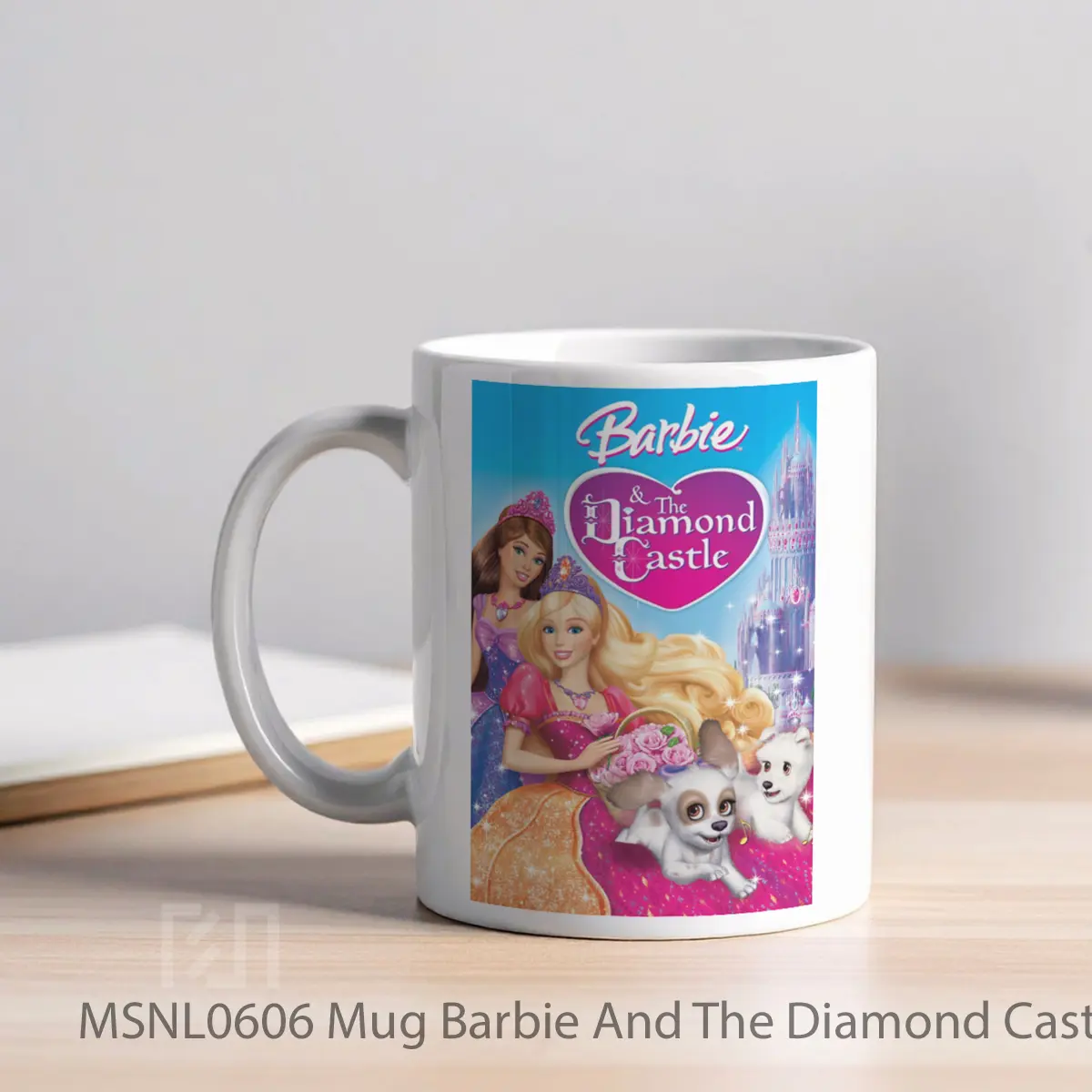 Mug Barbie And The Diamond Castle Gelas Keramik Tema Film MSNL0606 - Tampak Kiri