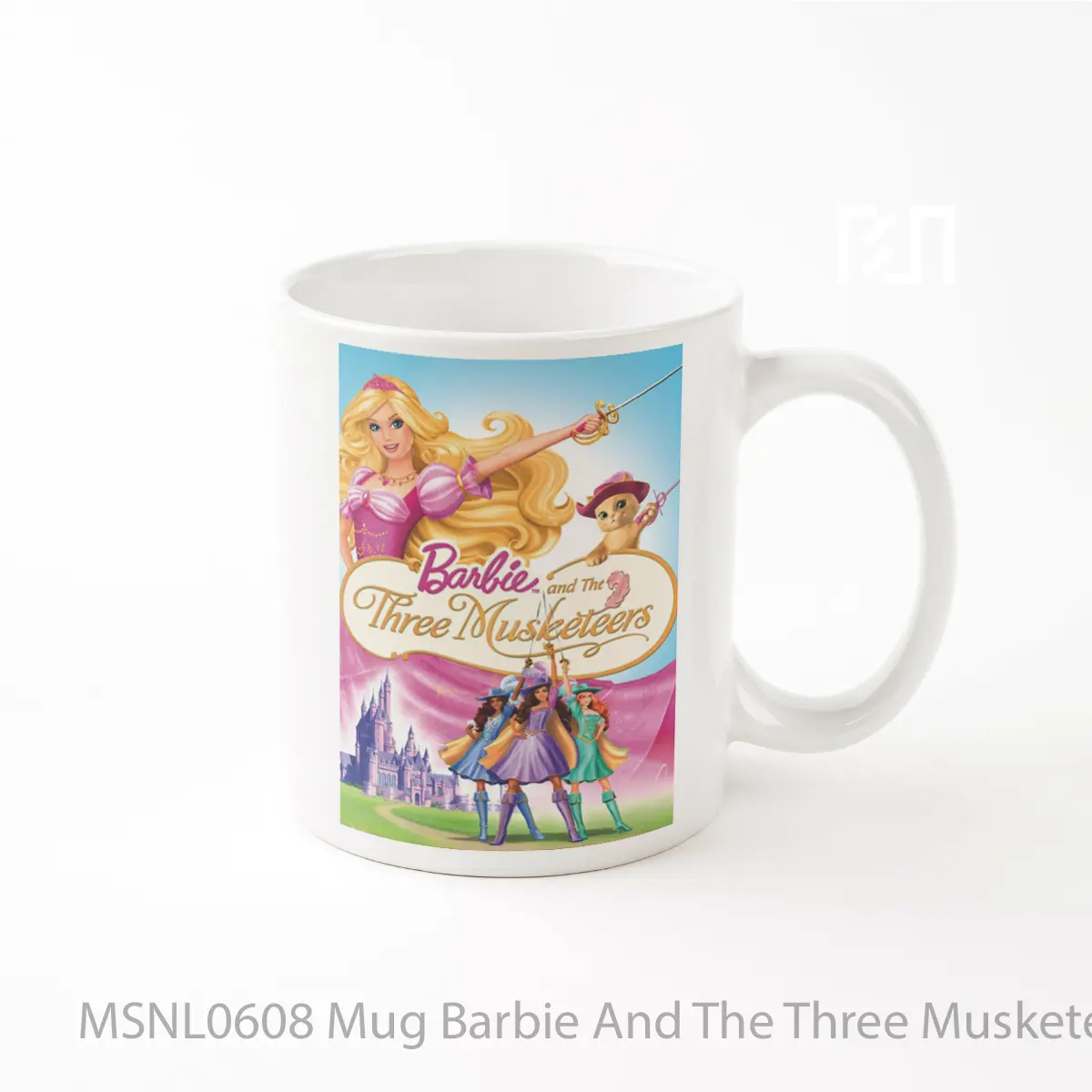 Mug Barbie And The Three Musketeers Gelas Keramik Tema Film MSNL0608