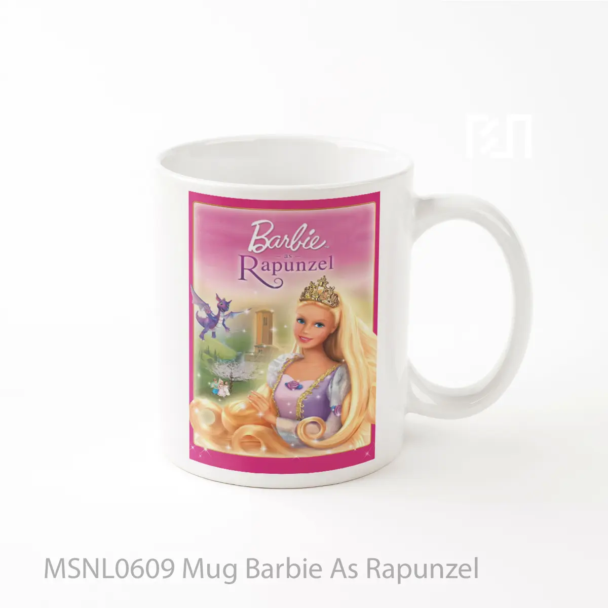 Mug Barbie As Rapunzel Gelas Keramik Tema Film MSNL0609